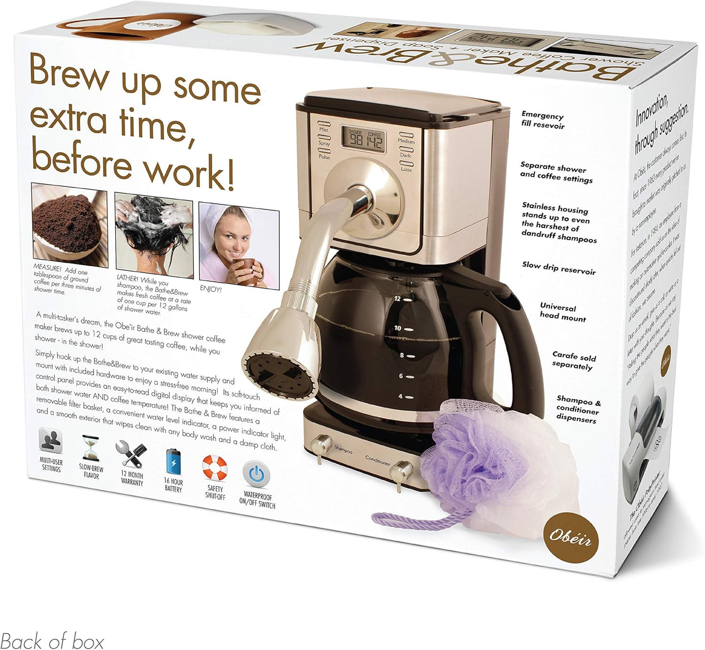 Prank-O Bathe & Brew Gag Gift Empty Box, Birthday Gift Box, Wrap Your Real Present in a Convincing and Funny Fake Gift Box, Practical Joke for Birthday Presents, Holidays, Parties