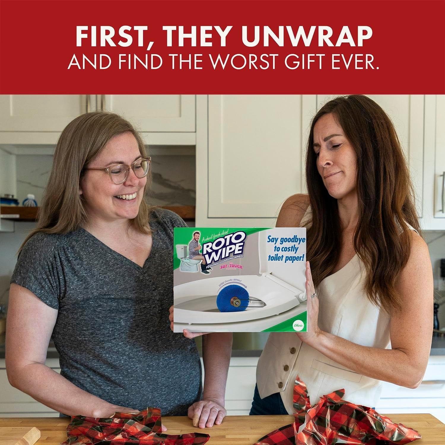 Prank-O Original Gift Box, Wrap Your Real Present in a Funny Authentic Prank-O Gag Present Box, Novelty Gifting for Pranksters, Father'S Day Gift, Shark Tank (Roto Wipe)