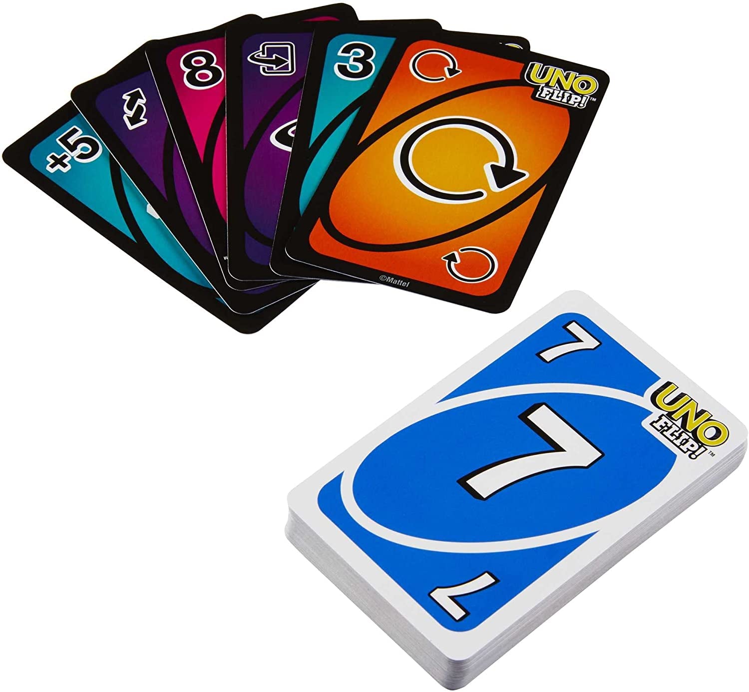 UNO FLIP! Family Card Game, with 112 Cards in a Sturdy Storage Tin, Makes a Great Gift for 7 Year Olds and Up