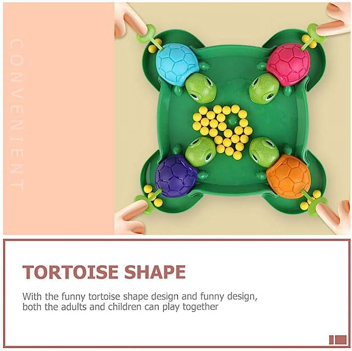 Hungry Turtle Board Game Hungry Hungry Hippos Tabletop Game Tortoise Eat Bean Preschool Intelligent Educational Toy for Outdoors Travel Family Game, Intense Game of Quick Reflexes