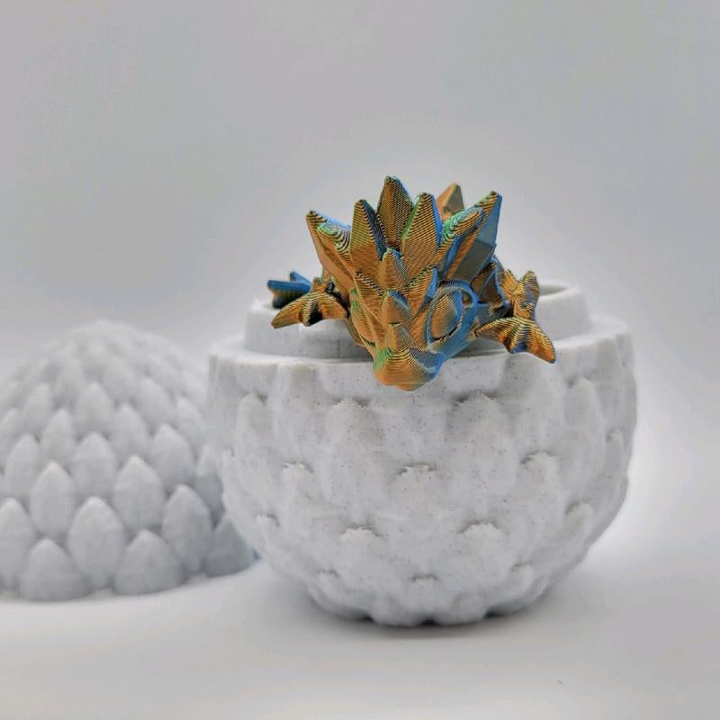 Dragon and Dragon Egg | Mystery | Articulated 3D Printed Color Changing | Christmas Stocking Stuffer | Gift Idea Present | Fidget Toy Kids Teens Adults Christmas Gift Ideas Boy Girl