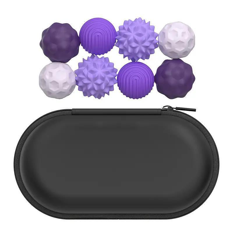 8-Pack Silicone Fidget Ball Suit-Adult and Children Stress Relief and Anxiety Toys-Soft Elastic Sensory Fidget Toys-Quiet Office/Classroom Desk Toys-Multiple Colors (Great Gift for ADHD and Attention)