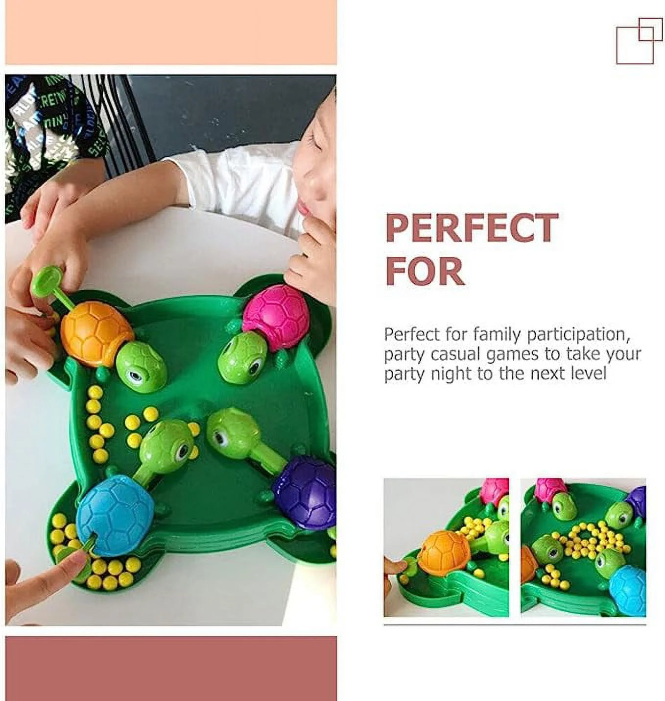 Hungry Turtle Board Game Hungry Hungry Hippos Tabletop Game Tortoise Eat Bean Preschool Intelligent Educational Toy for Outdoors Travel Family Game, Intense Game of Quick Reflexes
