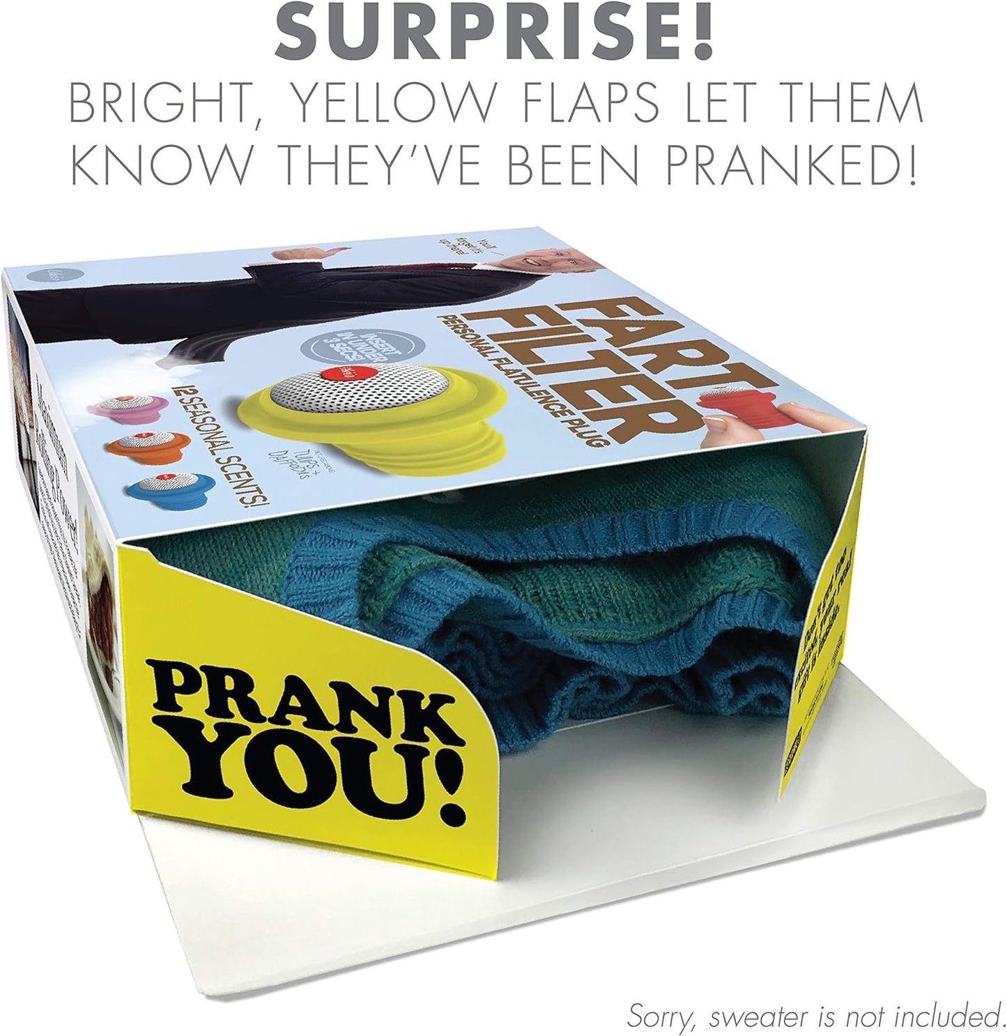 Prank Gift Box Bundle Set 1, 4 Unique Gift Boxes, Wrap Your Real Present in a Funny Authentic Prank-O Gag Present Box, Medium-Sized Novelty Gifting Box for Pranksters