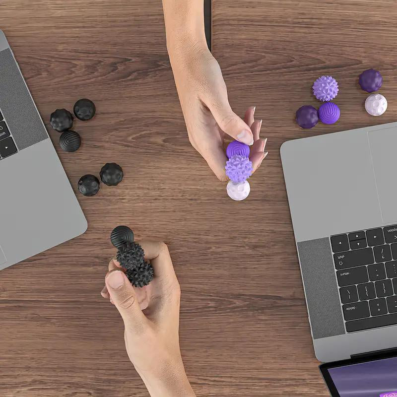 8-Pack Silicone Fidget Ball Suit-Adult and Children Stress Relief and Anxiety Toys-Soft Elastic Sensory Fidget Toys-Quiet Office/Classroom Desk Toys-Multiple Colors (Great Gift for ADHD and Attention)