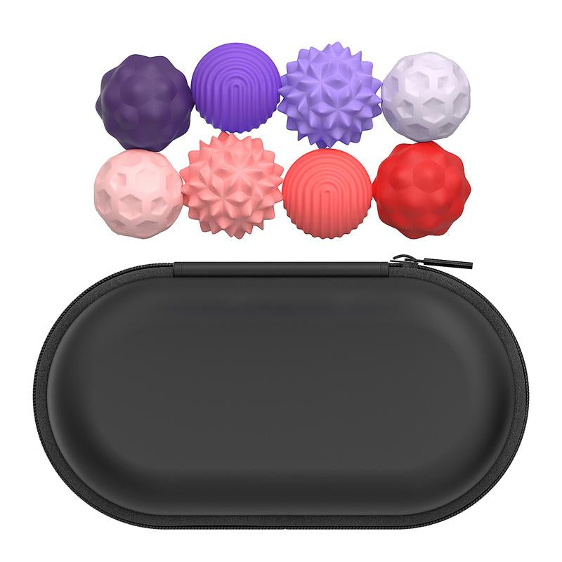 8-Pack Silicone Fidget Ball Suit-Adult and Children Stress Relief and Anxiety Toys-Soft Elastic Sensory Fidget Toys-Quiet Office/Classroom Desk Toys-Multiple Colors (Great Gift for ADHD and Attention)
