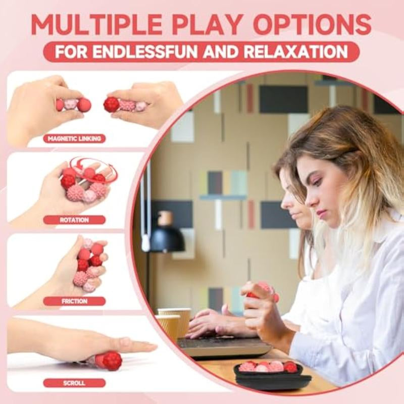 8-Pack Silicone Fidget Ball Suit-Adult and Children Stress Relief and Anxiety Toys-Soft Elastic Sensory Fidget Toys-Quiet Office/Classroom Desk Toys-Multiple Colors (Great Gift for ADHD and Attention)